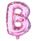 B Letter Pink Hearts Balloon - 16 Inch - Mhalaty