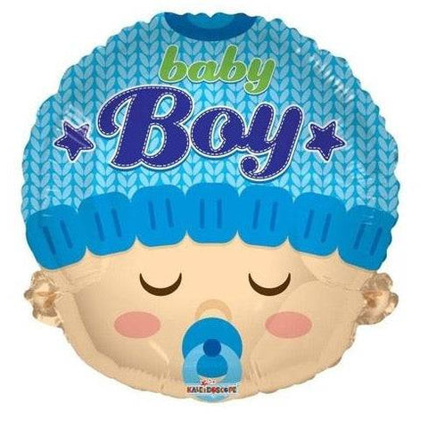 Baby Boy Face Foil Balloon - Mhalaty