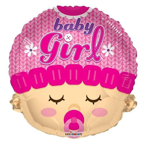 Baby Girl Face Foil Balloon Baby Girl Face Foil Balloon