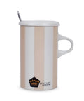 Beige Striped Love Life Mug - Mhalaty