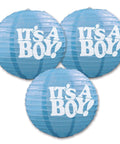 Beistle 3-Pack It'S A Boy! Paper Lanterns, 9-1/2-Inch - Mhalaty