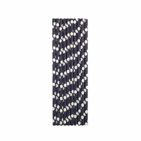 Black Polka Dots Paper Straws Black Polka Dots Paper Straws