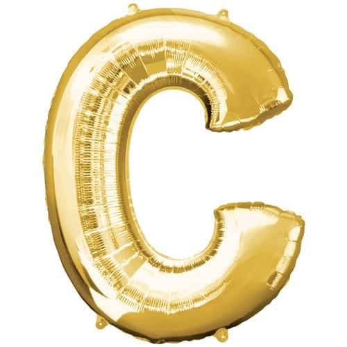 C Letter Gold Giant Foil Balloon 40 Inch - Mhalaty