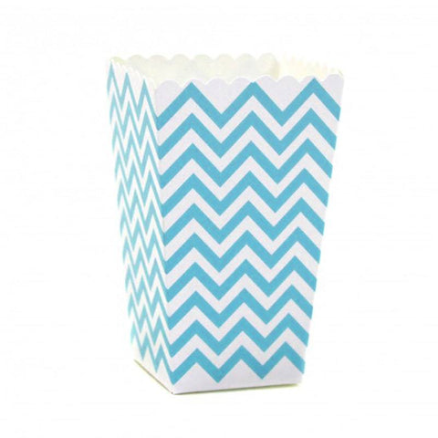 Chevron Popcorn Boxes - Blue Chevron Popcorn Boxes - Blue