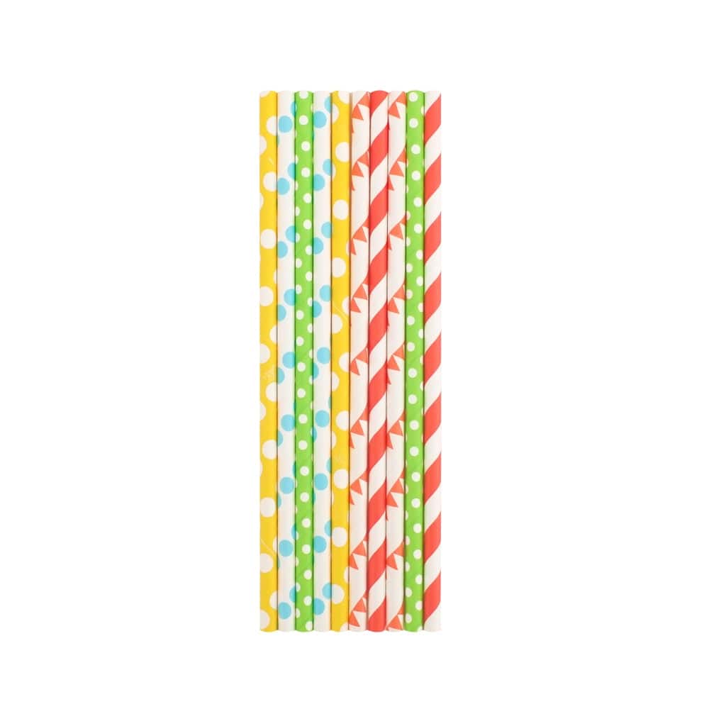 Circus, Big Top Paper Straws ( 50 Pack ) - Mhalaty