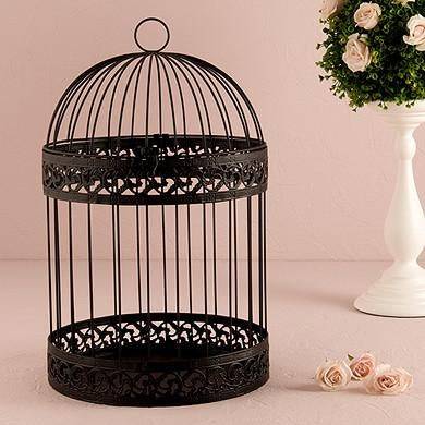 Classic Round Decorative Birdcage Black - Mhalaty