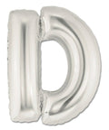 D Letter Giant Silver Balloon - 30 Inch - Mhalaty