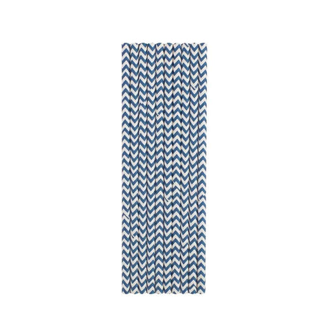 Dark Blue Chevron Paper Straws Dark Blue Chevron Paper Straws