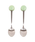 Dessert Spoons - Pack Of 2 - ( Green Macaroon ) - Mhalaty