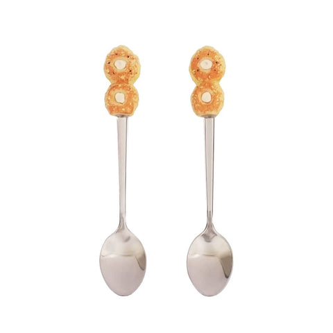 Dessert Spoons - Pack Of 2 - ( Sweet Buns ) - Mhalaty