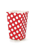 Dots Popcorn Boxes - Red - Mhalaty