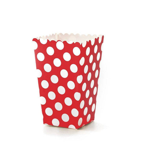 Dots Popcorn Boxes - Red Dots Popcorn Boxes - Red