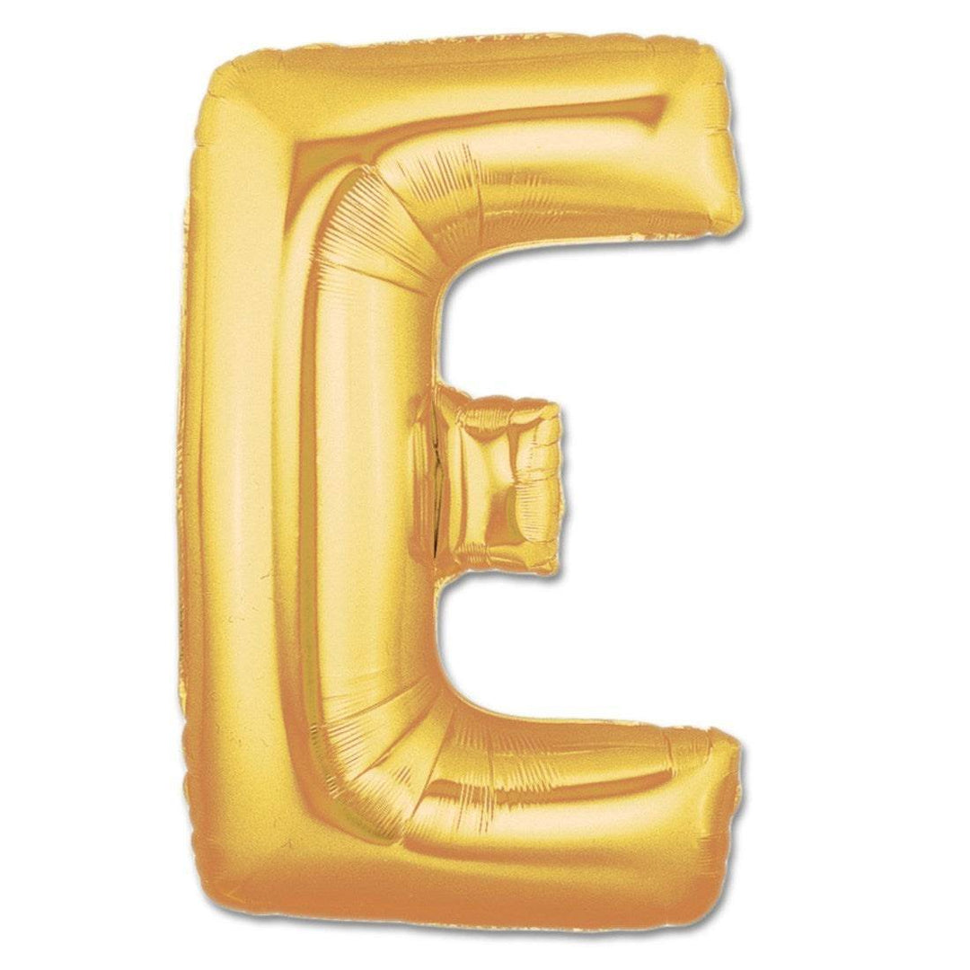 E Letter Giant Gold Balloon - 30 Inch - Mhalaty