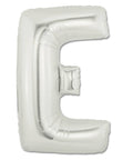 E Letter Giant Silver Balloon - 30 Inch - Mhalaty