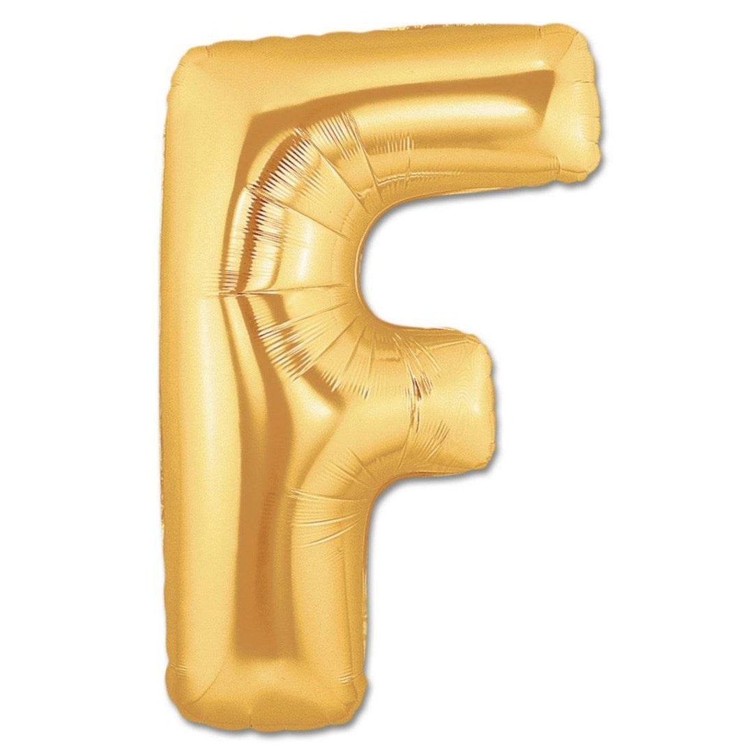 F Letter Giant Gold Balloon - 30 Inch - Mhalaty