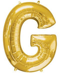 G Letter Gold Giant Foil Balloon 40 Inch - Mhalaty