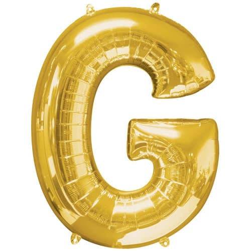 G Letter Gold Giant Foil Balloon 40 Inch - Mhalaty