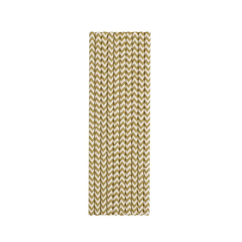 Gold Chevron Paper Straws Gold Chevron Paper Straws