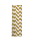 Gold Stripes Paper Straws - Mhalaty