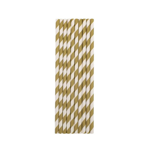 Gold Stripes Paper Straws Gold Stripes Paper Straws