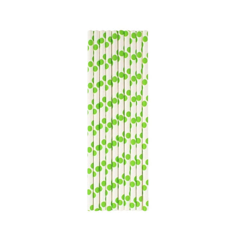 Green Polka Dots Paper Straws Green Polka Dots Paper Straws