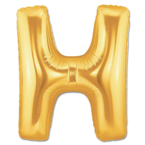 H Letter Giant Gold Balloon - 30 Inch - Mhalaty