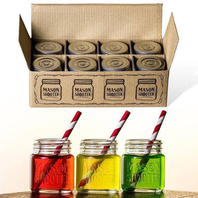 Hayley Cherie Mini Mason Jar Glasses (Set Of 8) - Mhalaty