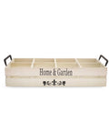 Home & Garden Wood Tray W/ Handles - Mhalaty