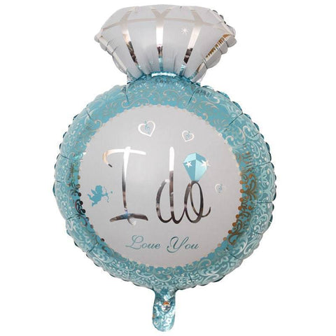 I Do Blue Wedding Ring Foil Balloon I Do Blue Wedding Ring Foil Balloon