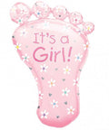 It'S A Girl Baby Foot Foil Balloon - Mhalaty