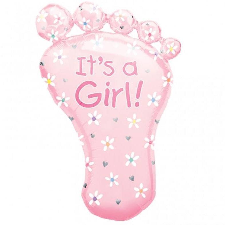 It'S A Girl Baby Foot Foil Balloon - Mhalaty