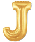 J Letter Giant Gold Balloon - 30 Inch - Mhalaty