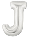 J Letter Giant Silver Balloon - 30 Inch - Mhalaty