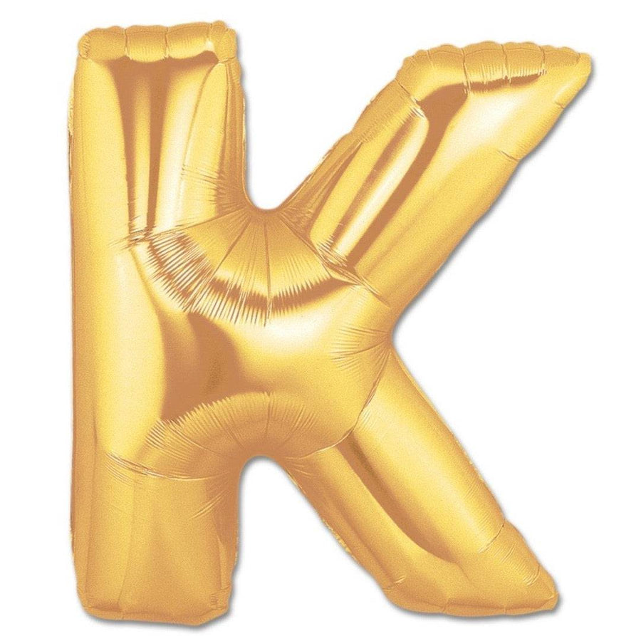 K Letter Giant Gold Balloon - 30 Inch - Mhalaty