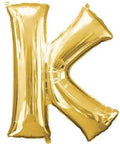 K Letter Gold Giant Foil Balloon 40 Inch - Mhalaty