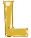 L Letter Gold Giant Foil Balloon 40 Inch - Mhalaty