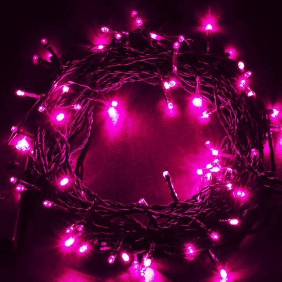 Led Battery Operated Fairy String Lights In Pink (3.5 M Long String) - Mhalaty