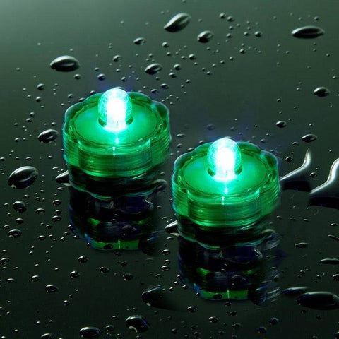 Led Battery Operated Submersible Green Tea Lights Led Battery Operated Submersible Green Tea Lights