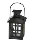 Luminous Mini Black Lanterns With Tealight - Pack Of 6 - Mhalaty