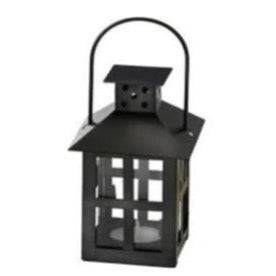 Luminous Mini Black Lanterns With Tealight - Pack Of 6 Luminous Mini Black Lanterns With Tealight - Pack Of 6