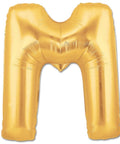 M Letter Giant Gold Balloon - 30 Inch - Mhalaty