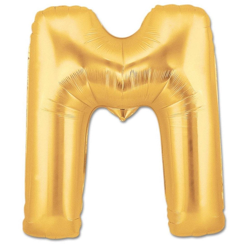 M Letter Giant Gold Balloon - 30 Inch - Mhalaty