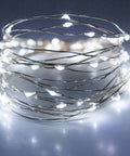 Micro 100 Led Cool White Fairy Lights On Silver Wire - Mhalaty