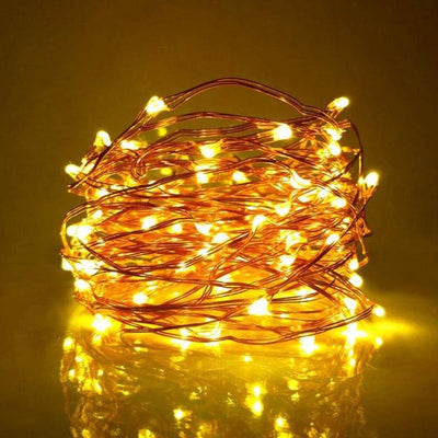 Micro 100 Led Warm White Fairy Lights On Copper Wire - Mhalaty