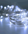 Micro 50 Led Cool White Fairy Lights On Silver Wire - Mhalaty