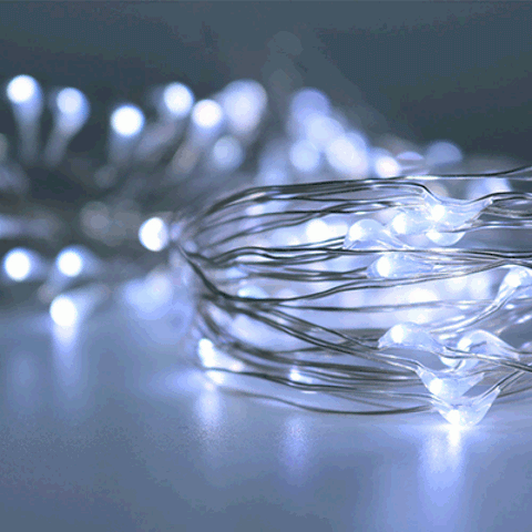 Micro 50 Led Cool White Fairy Lights On Silver Wire Micro 50 Led Cool White Fairy Lights On Silver Wire