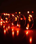 Micro 50 Led Red Fairy Lights On Silver Wire - Mhalaty