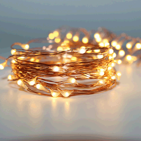 Micro 50 Led Warm White Fairy Lights On Copper Wire - Mhalaty