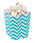 Mini Chevron Popcorn Boxes - Turquoise - Mhalaty