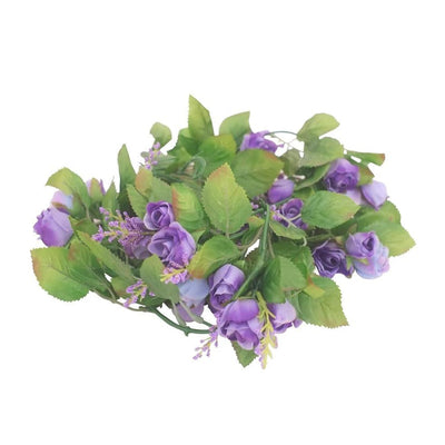 Mini Silk Rose Flower Garland ( Purple ) - Mhalaty